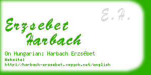 erzsebet harbach business card
